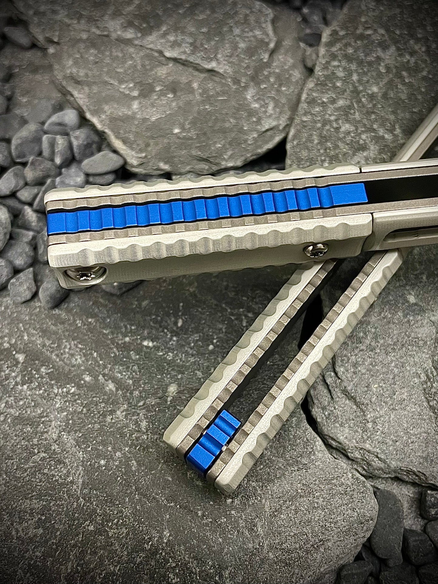 Blue Anodized Aluminum Spacers Set