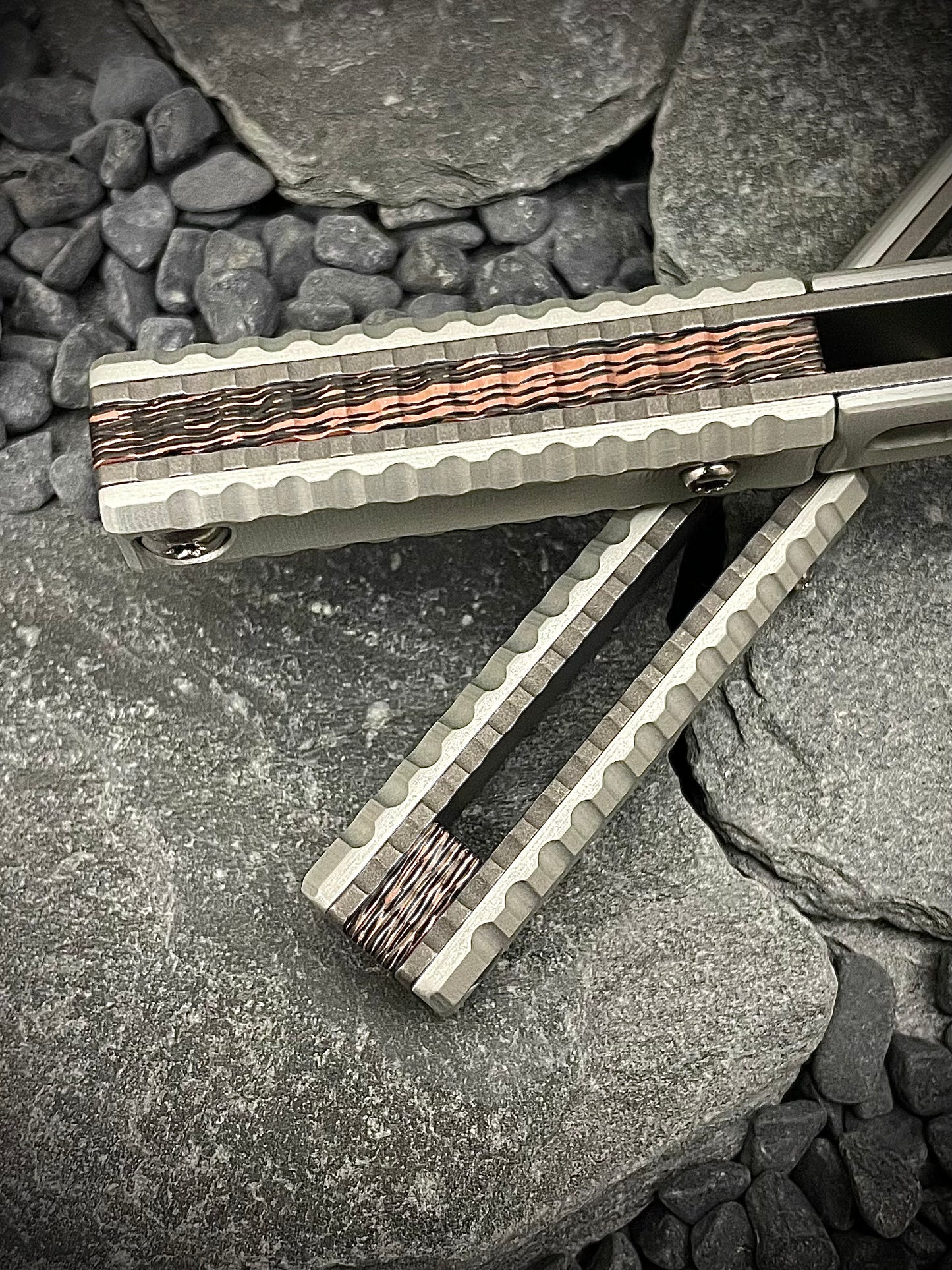 Fatcarbon Copper Snake Skin Carbon Fiber Spacers Set