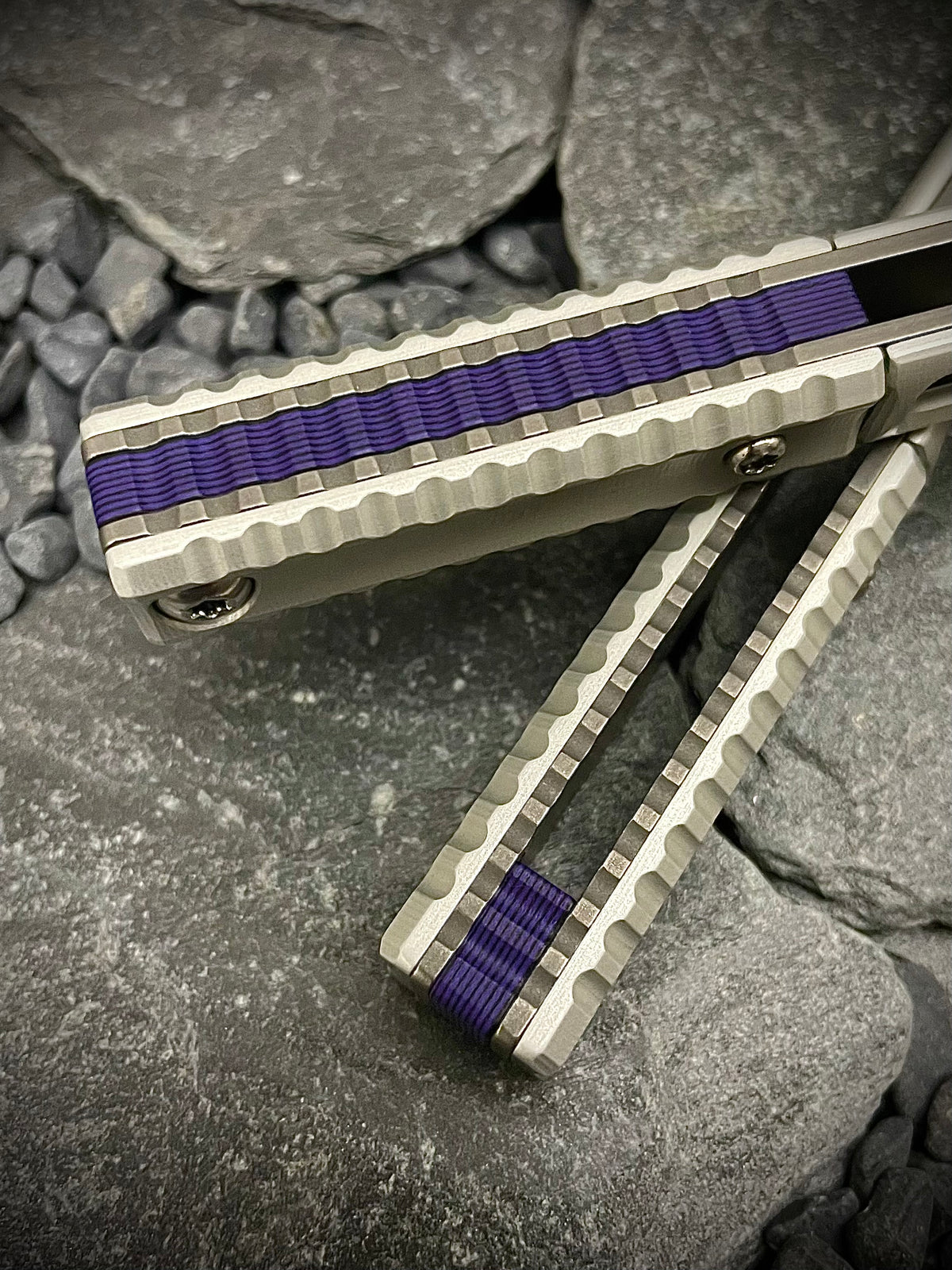 Multi Layer Purple and Black G10 Spacer Set