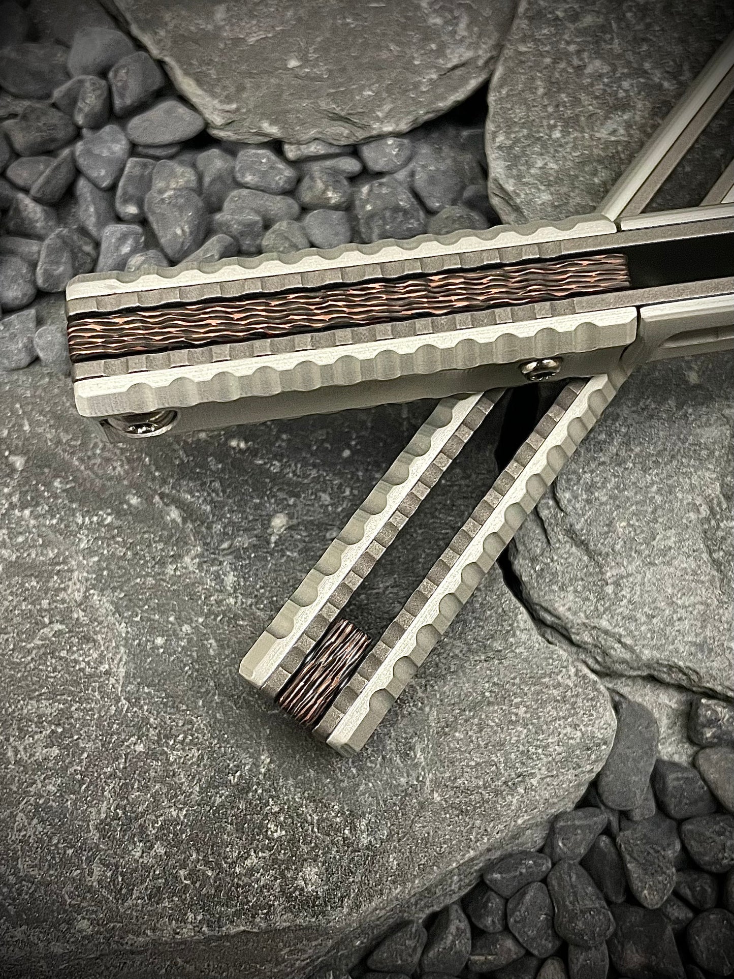 Fatcarbon Copper Snake Skin Carbon Fiber Spacers Set