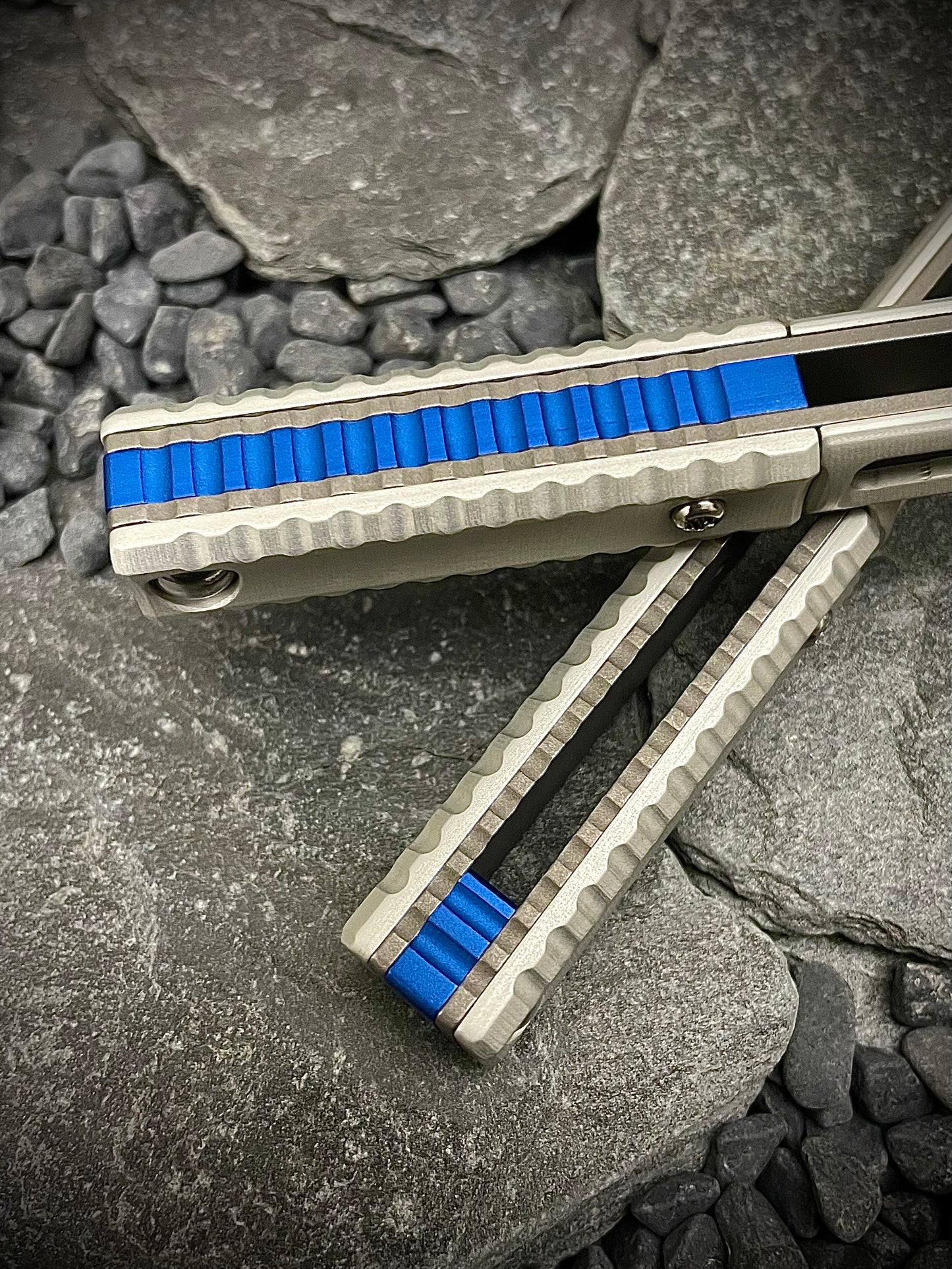 Blue Anodized Aluminum Spacers Set