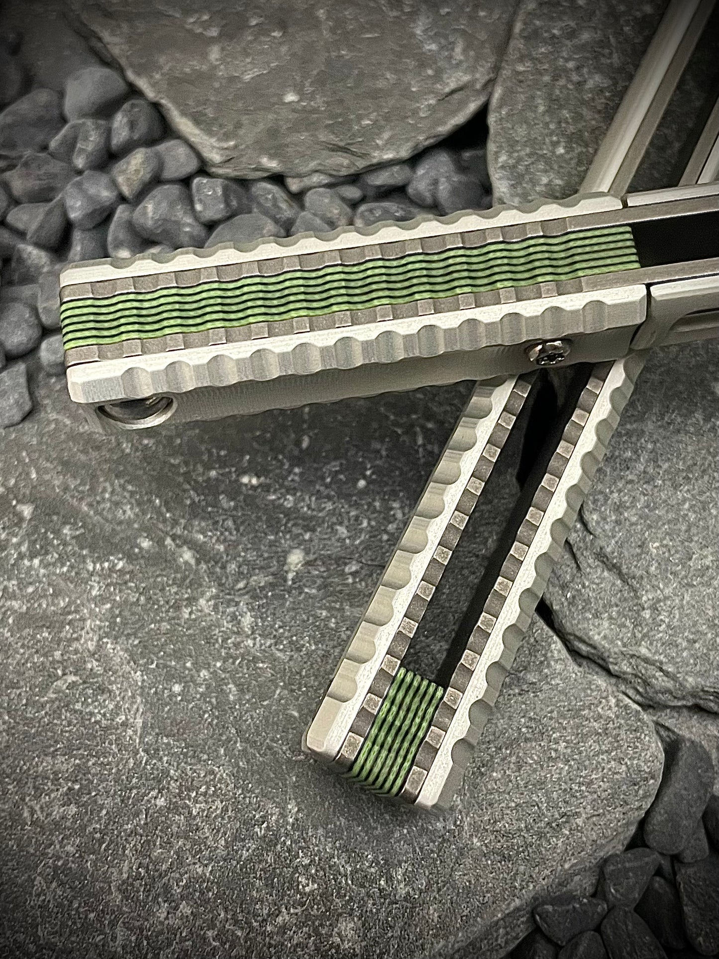 Multi Layer Acid Green and Black G10 Spacer Set