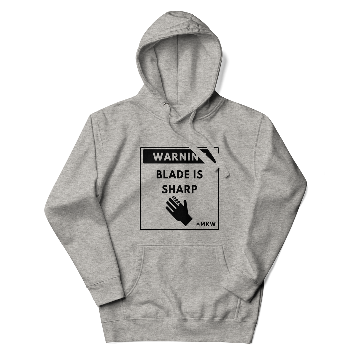 WARNING BLADE IS SHARP HOODIE - BLACK